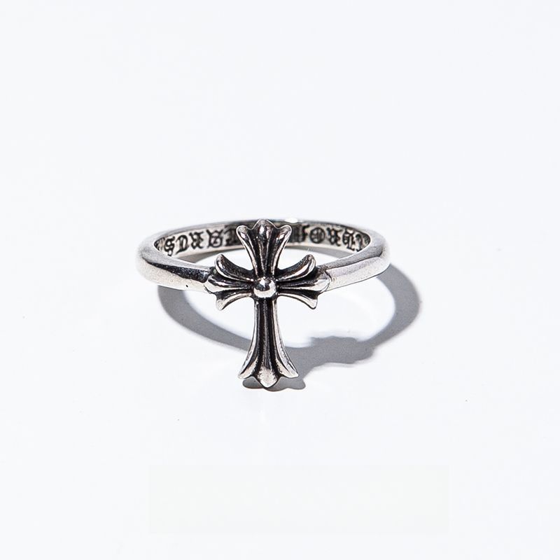 Premium CH Forged 925 Silver Gothic Cross Ring • Hand-Finished Antique Black • Punk Stackable Statement • Full Luxury Unboxing